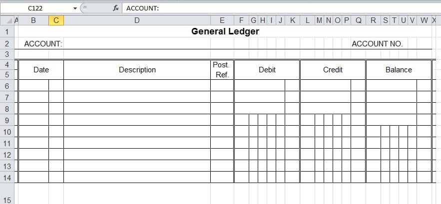 general ledger template 111