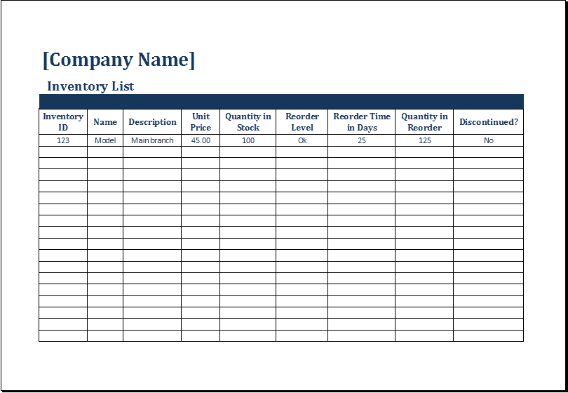 18+ Inventory Spreadsheet Templates Excel Templates