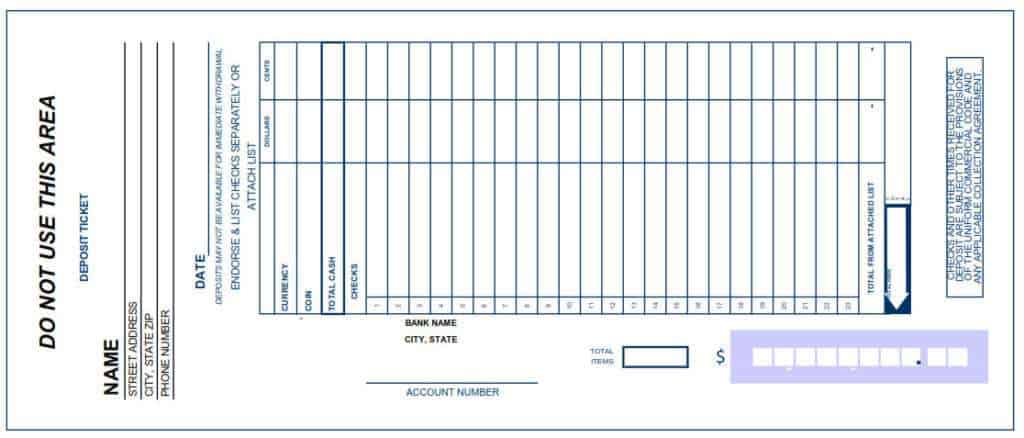 10 Deposit Slip Templates Excel Templates