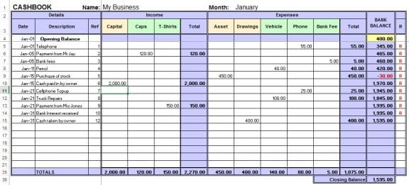 excel bookkeeping template 111