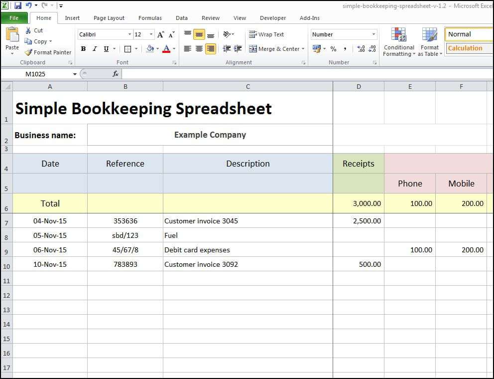 excel bookkeeping template 222