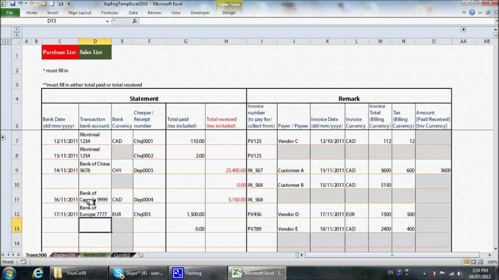 excel bookkeeping template 777