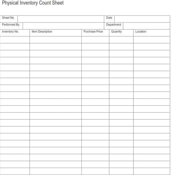 inventory count sheet template 111