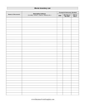 inventory list template 333