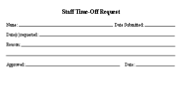 time off request form template 1010