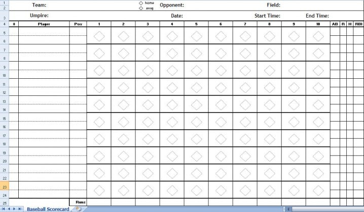 baseball score sheet temlate 142