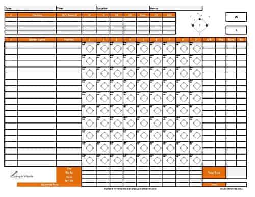 baseball score sheet temlate 3641