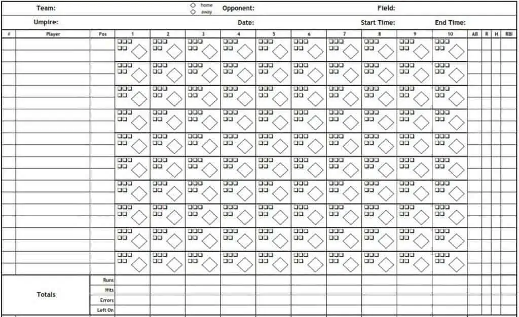 baseball scorecard 11