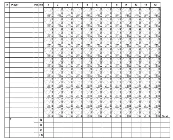 baseball scorecard 22