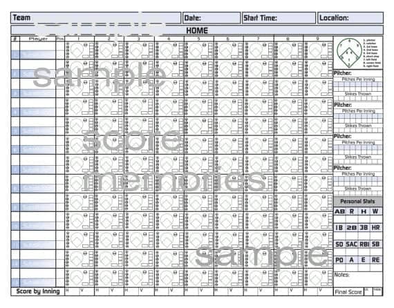 baseball scorecard 33