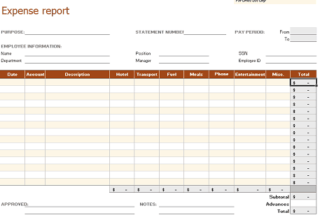 business expenser tracker template 33