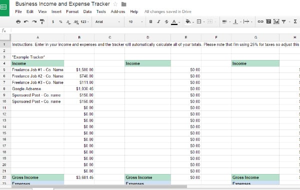 business expenser tracker template 66