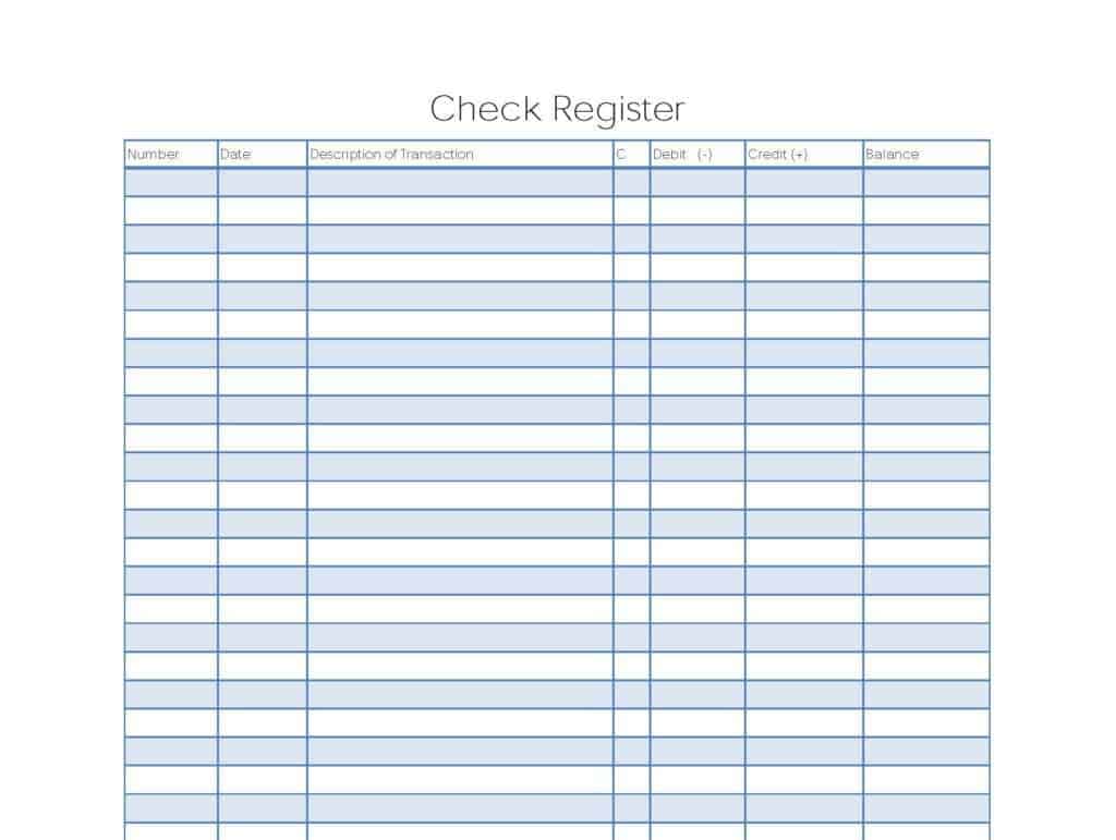 9 Excel Checkbook Register Templates Excel Templates Check register template excel 2007