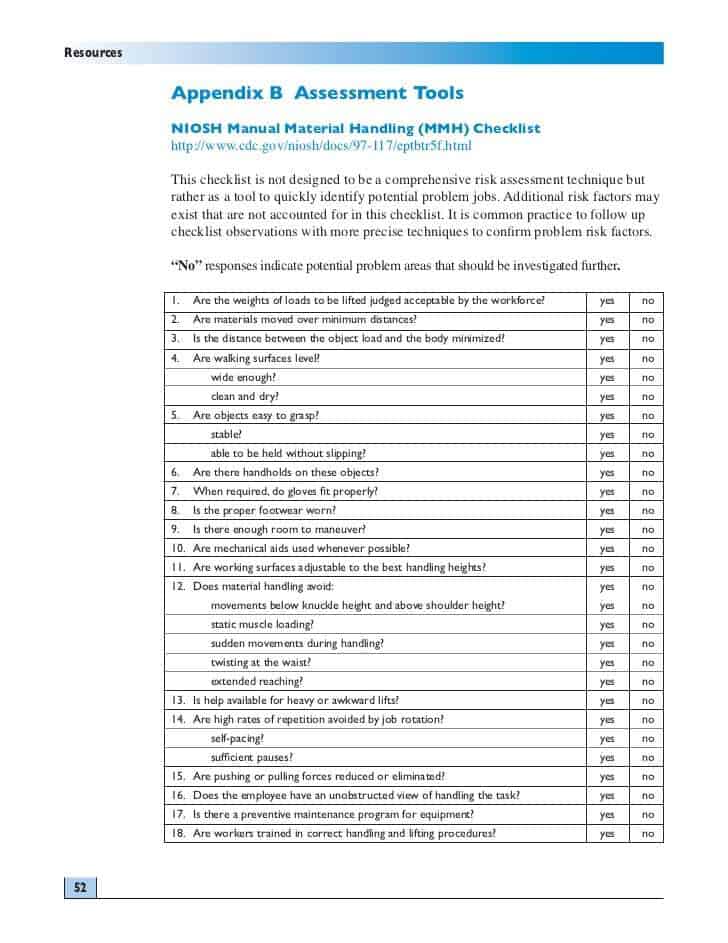 facility maintenance checklist template 4310