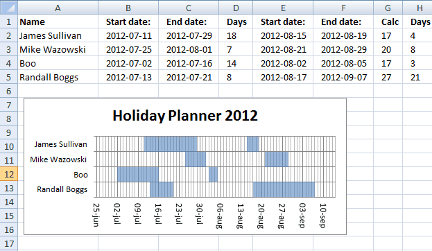 holiday planner template 1874