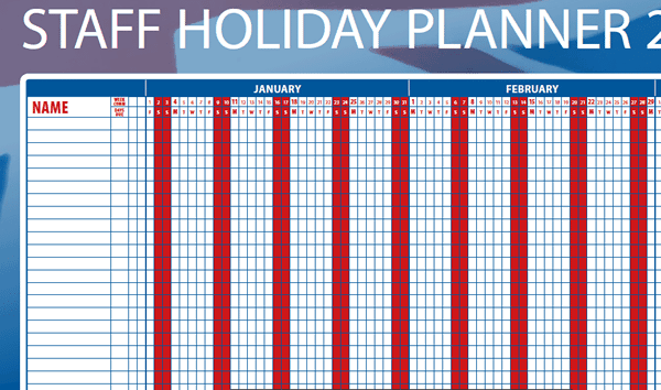holiday planner template 554
