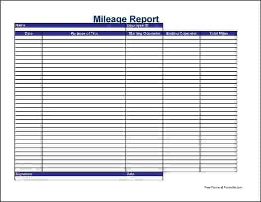 mileage log template 888