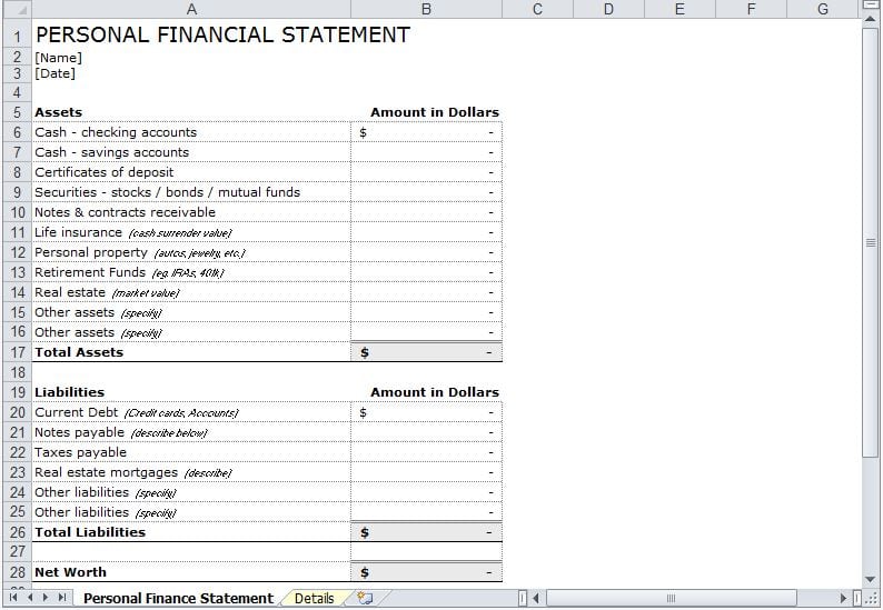 8-personal-financial-statement-templates-excel-templates