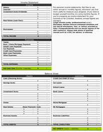 personal financial statement template 5124