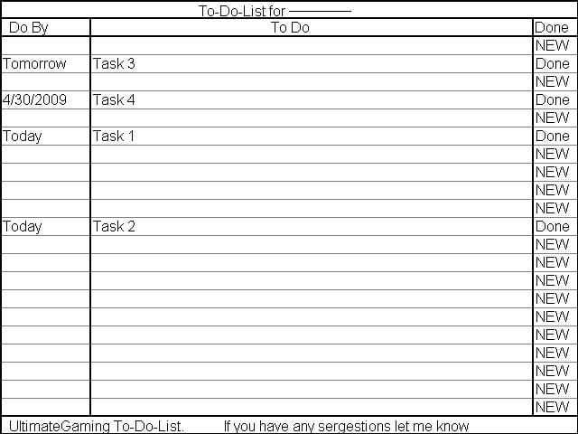 10+ Printable To Do List Templates - Excel Templates