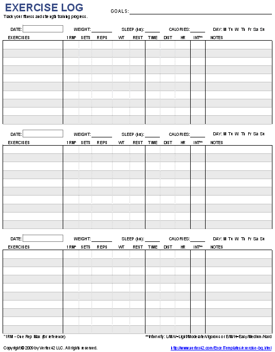 Workout Plan Template Excel ~ Ms Excel Templates 