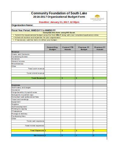 12 Free Not For Profit Budget Templates Excel Templates