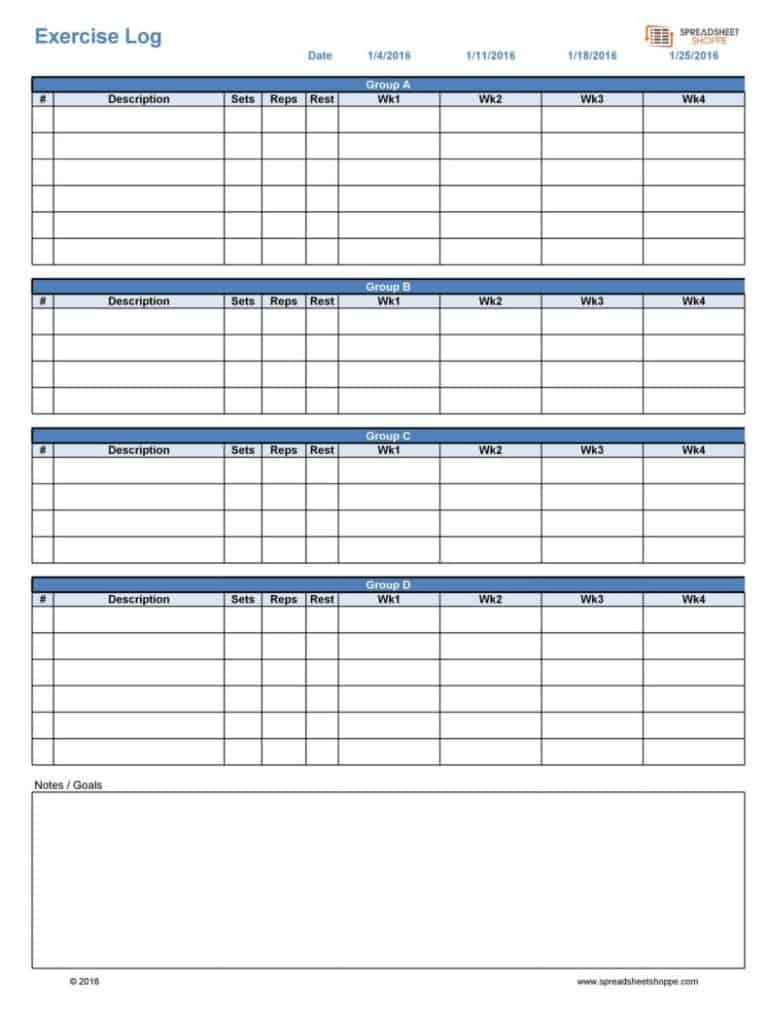 13+ Free Fitness Calendar Templates Excel Templates