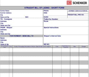 9 BEST Bill Of Lading Excel Templates - Excel Templates