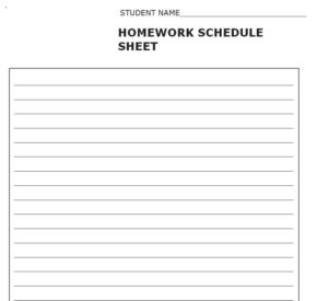 11+ FREE Homework Schedule Templates in WORD & EXCEL Formats - Excel ...